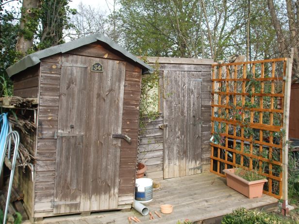 shed before painting